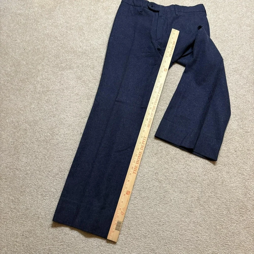 Vtg Yves Saint Laurent Pants Mens 31x30 Navy Wool Pleated Dress Talon 70s‎ 80s